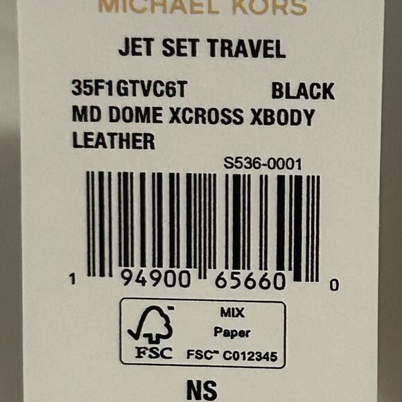 Michael Kors Black Jet Set Travel Medium Dome Crossbody Bag - Picture 10 of 12